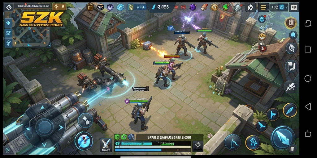 Tangkapan layar utama gameplay 5ZK menunjukkan pertempuran strategis yang menegangkan.