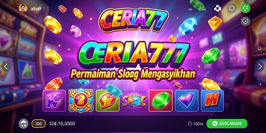 Tampilan menakjubkan dari gameplay CERIA777 saat berputar di slot.