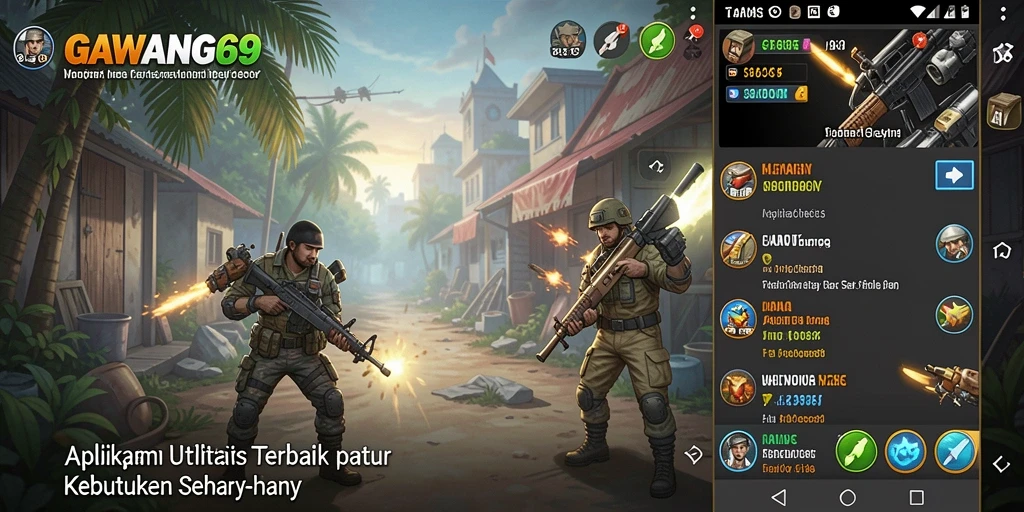 Screenshot GAWANG69 menampilkan berbagai alat utilitas praktis.