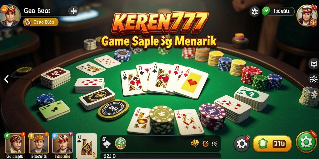 Tampilan menarik dari gameplay Gaple di KEREN777 yang seru dan kompetitif.