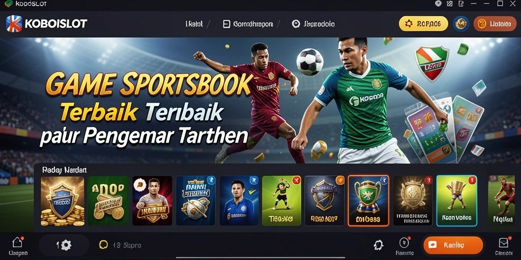 Tampilan interaktif dan menyenangkan dari gameplay Sportsbook KOBOISLOT.