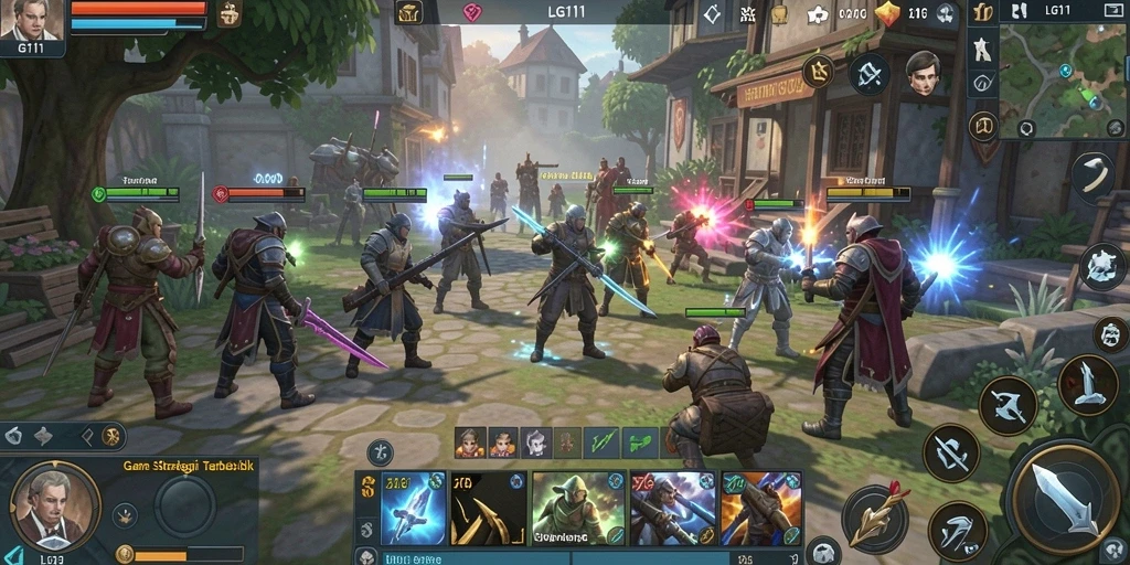 Tampilan gameplay SLG yang menegangkan dan strategis di LG111.
