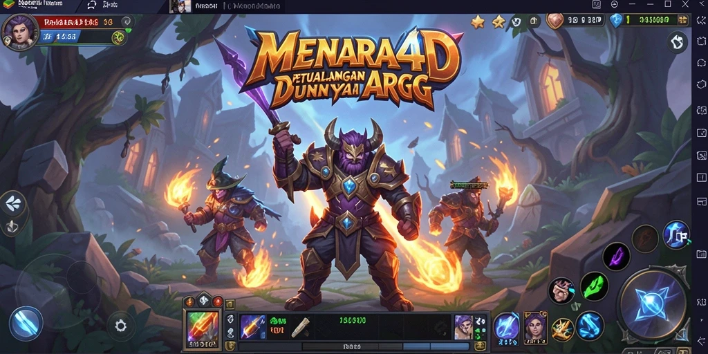 Tampilan gameplay mendebarkan di dunia fantasi MENARA4D.