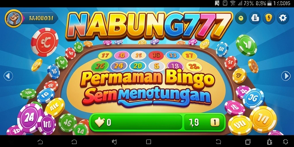 Screenshot gameplay NABUNG77 menunjukkan momen seru bermain Bingo.