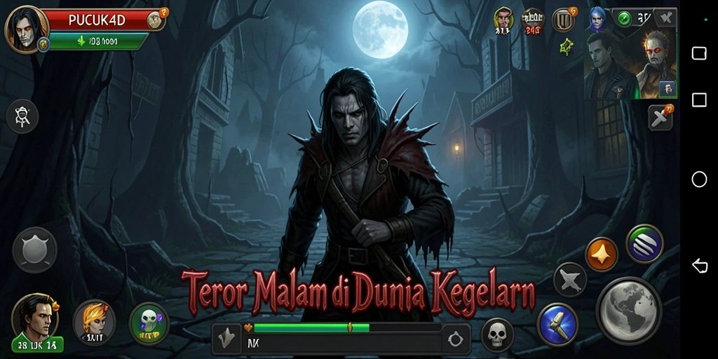 Screenshot menampilkan aksi menegangkan dalam gameplay PUCUK4D.
