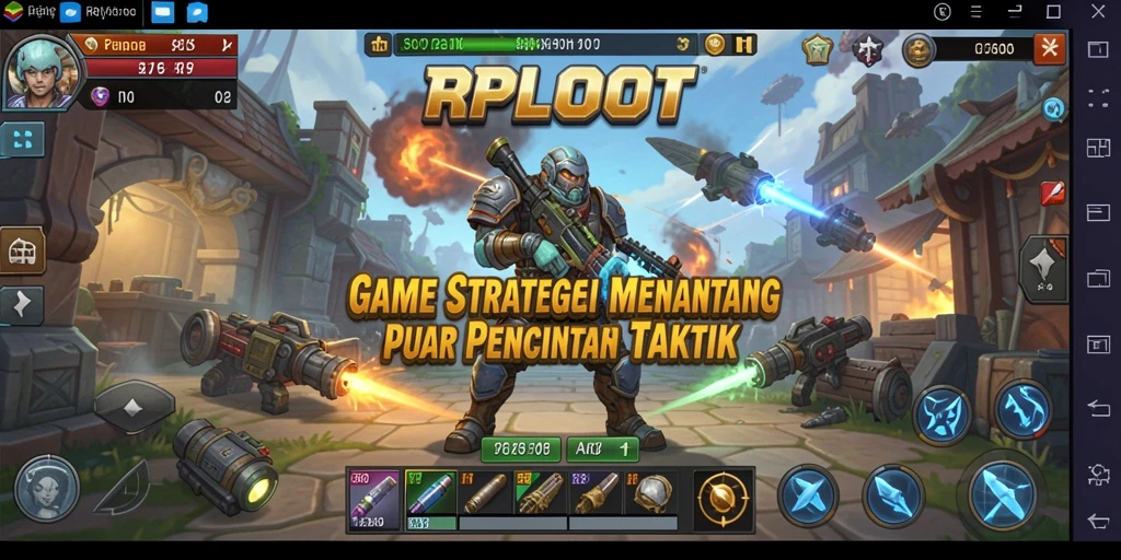 Tampilan gameplay RPLOOT dengan berbagai unit dan strategi yang menarik.