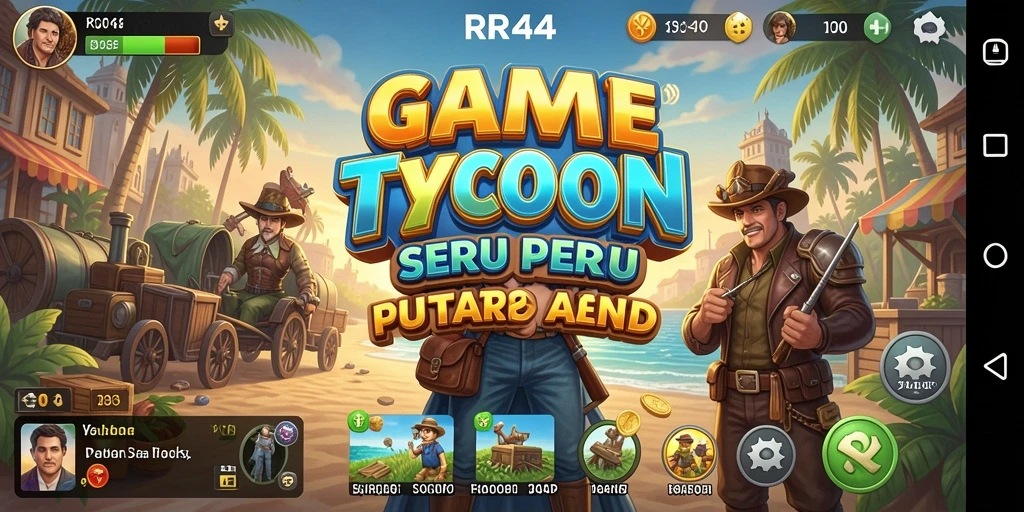 Screenshot gameplay <strong>RR44</strong> yang menunjukkan strategi bisnis yang menarik.