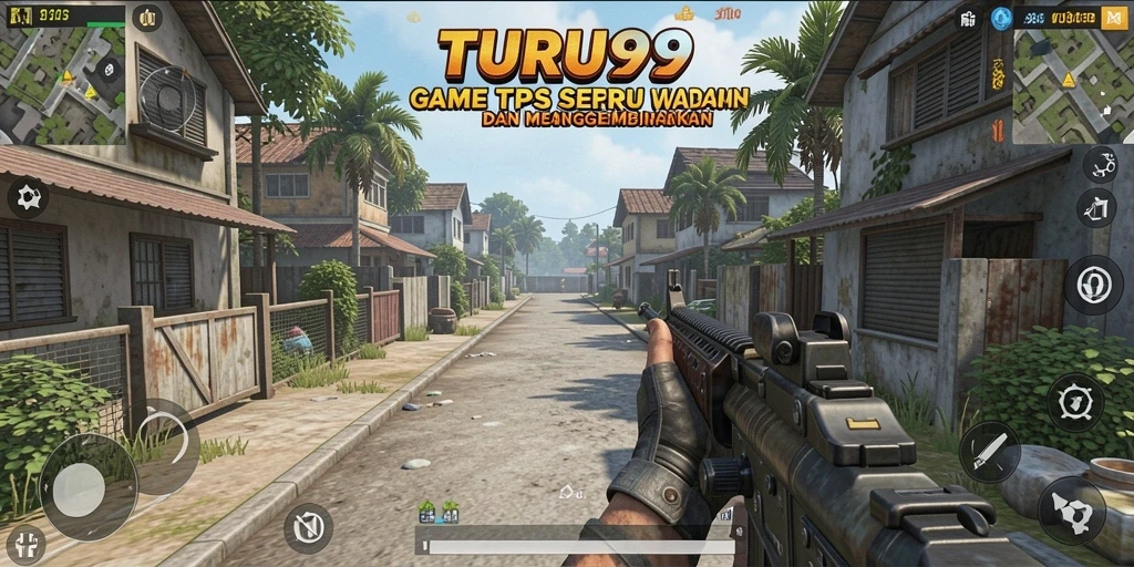 Tangkapan layar utama menunjukkan aksi seru dalam gameplay TPS.