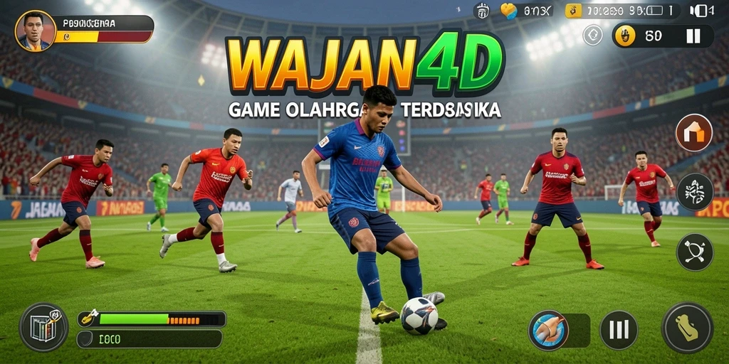 Screenshot gameplay WAJAN4D yang menunjukkan aksi olahraga yang menegangkan.