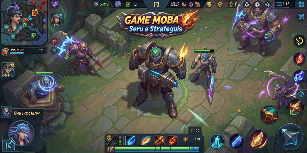 Tampilan gameplay seru dari YYBET di arena pertempuran MOBA.