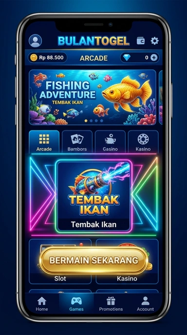 Tampilan utama aplikasi bulantogel yang menarik dan mudah digunakan.